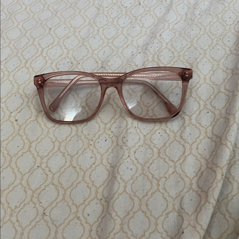 Lacoste Rose Gold Transparent Frame glasses